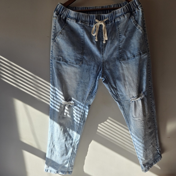 Denim - Casual Blue Straight Leg Jeans for Women